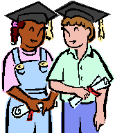 girl and boy graduating from kindergarten